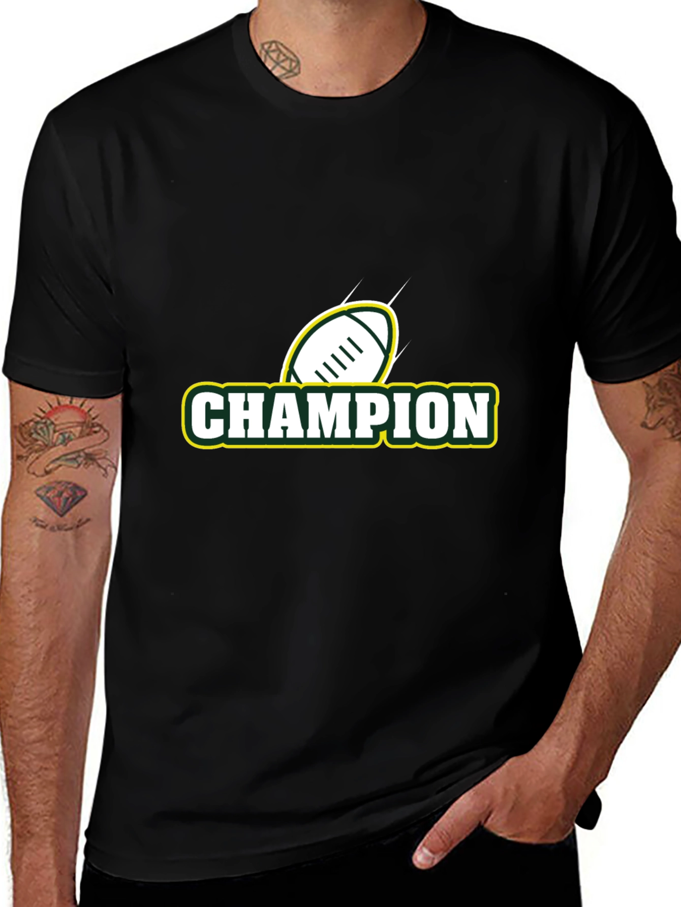 Champion Football T-Shirt - Black