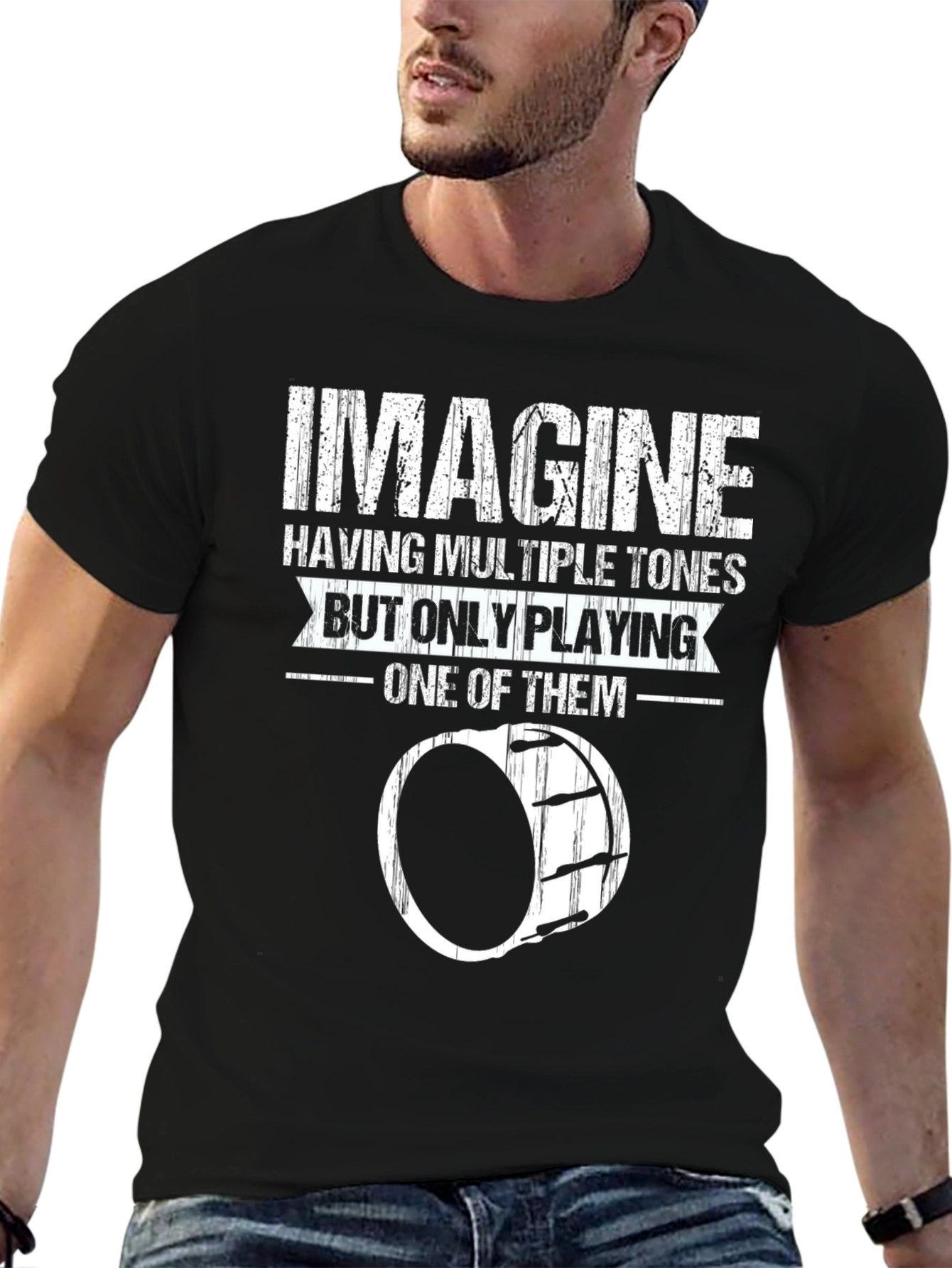 Imagine Drummer Joke T-Shirt - Percussionist Humor Tee