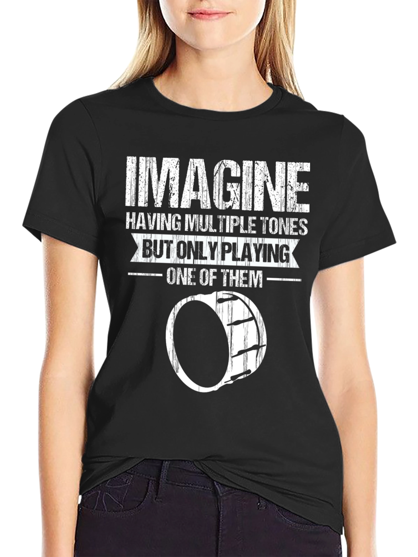 Imagine Drummer Joke T-Shirt - Percussionist Humor Tee