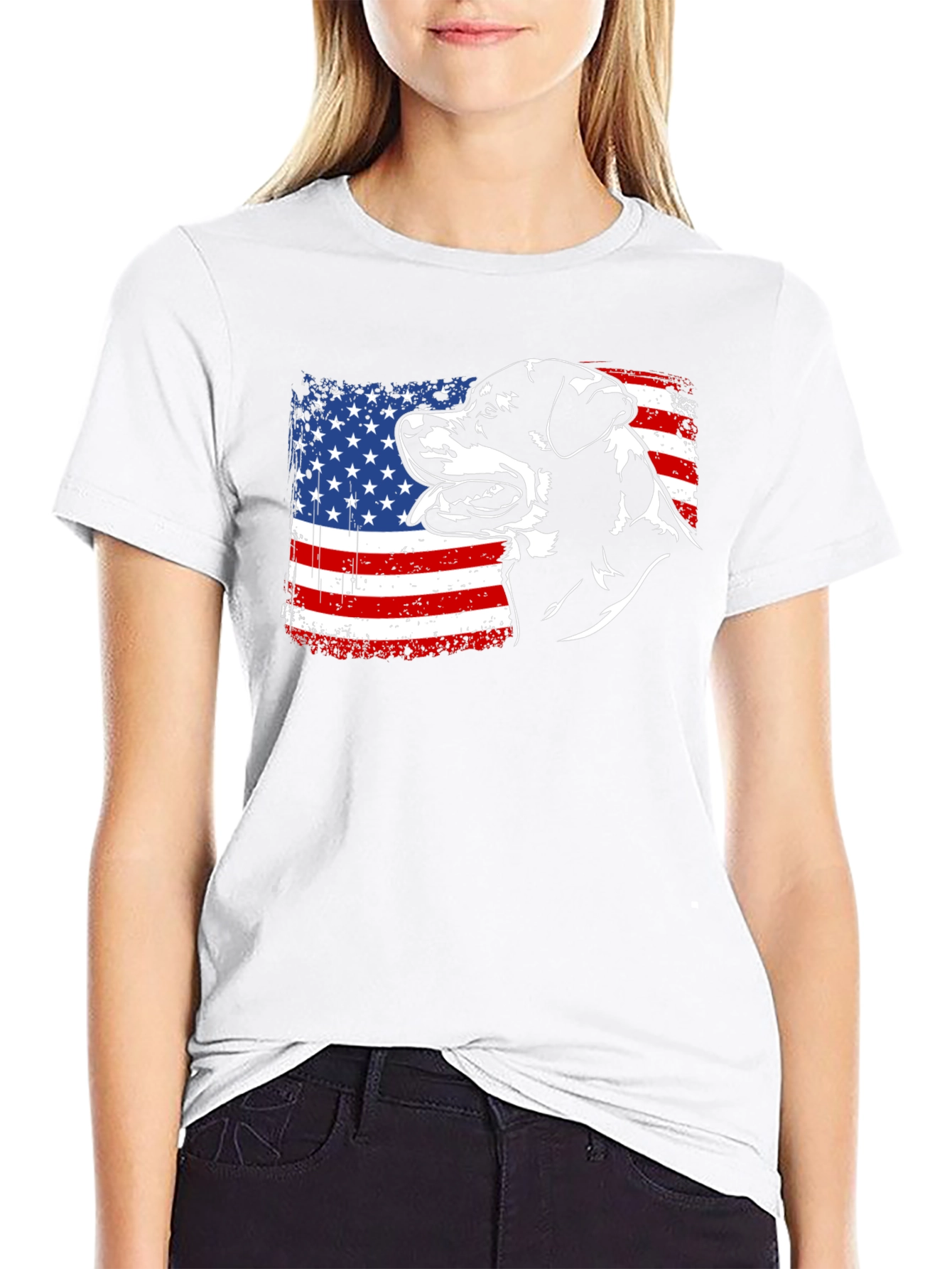 American Rottweiler T-Shirt - Patriotic Dog Tee
