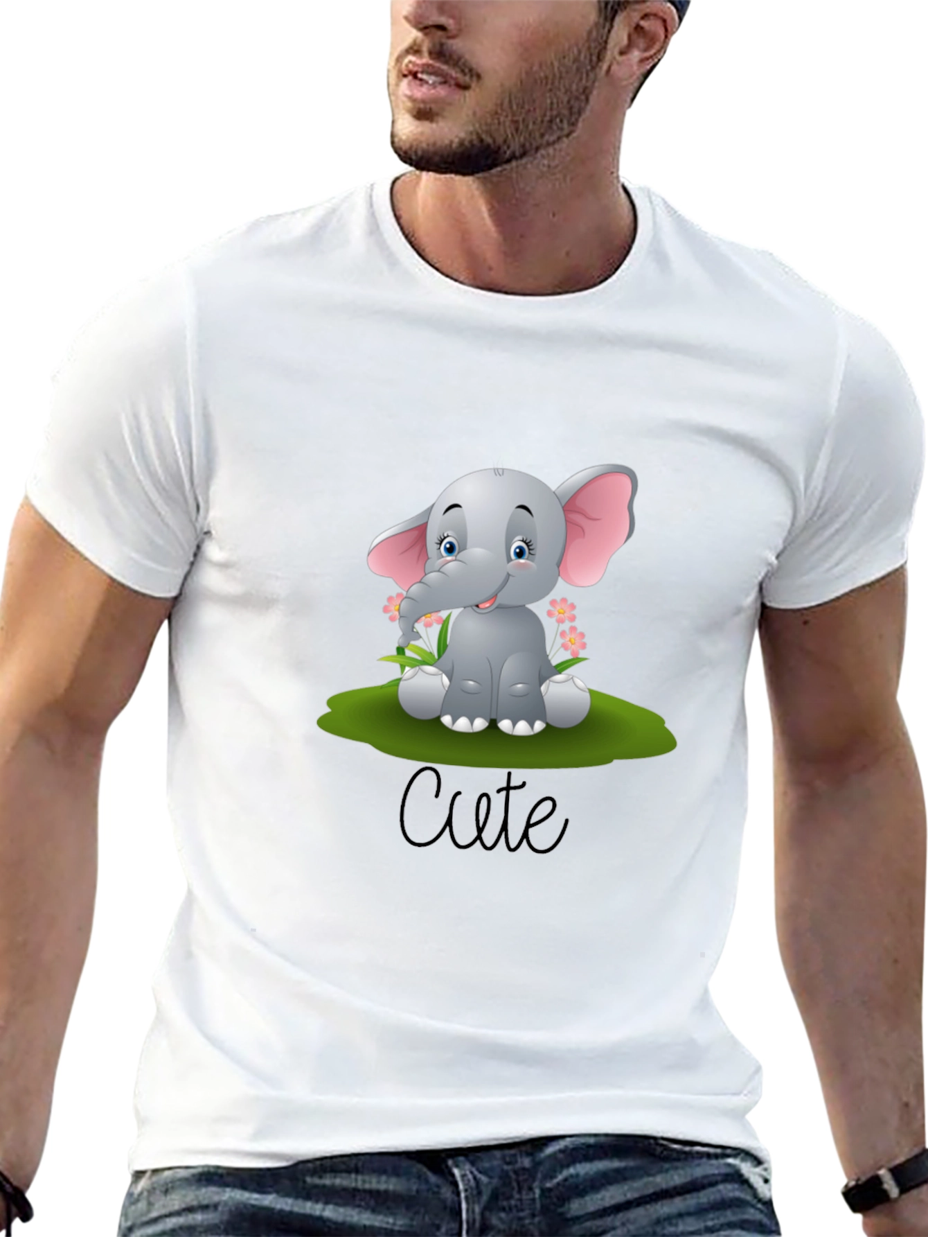 Cute Elephant Graphic T-Shirt