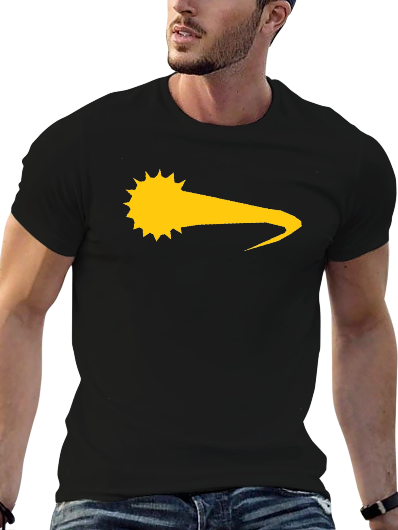 Black T-Shirt with Graphic Design