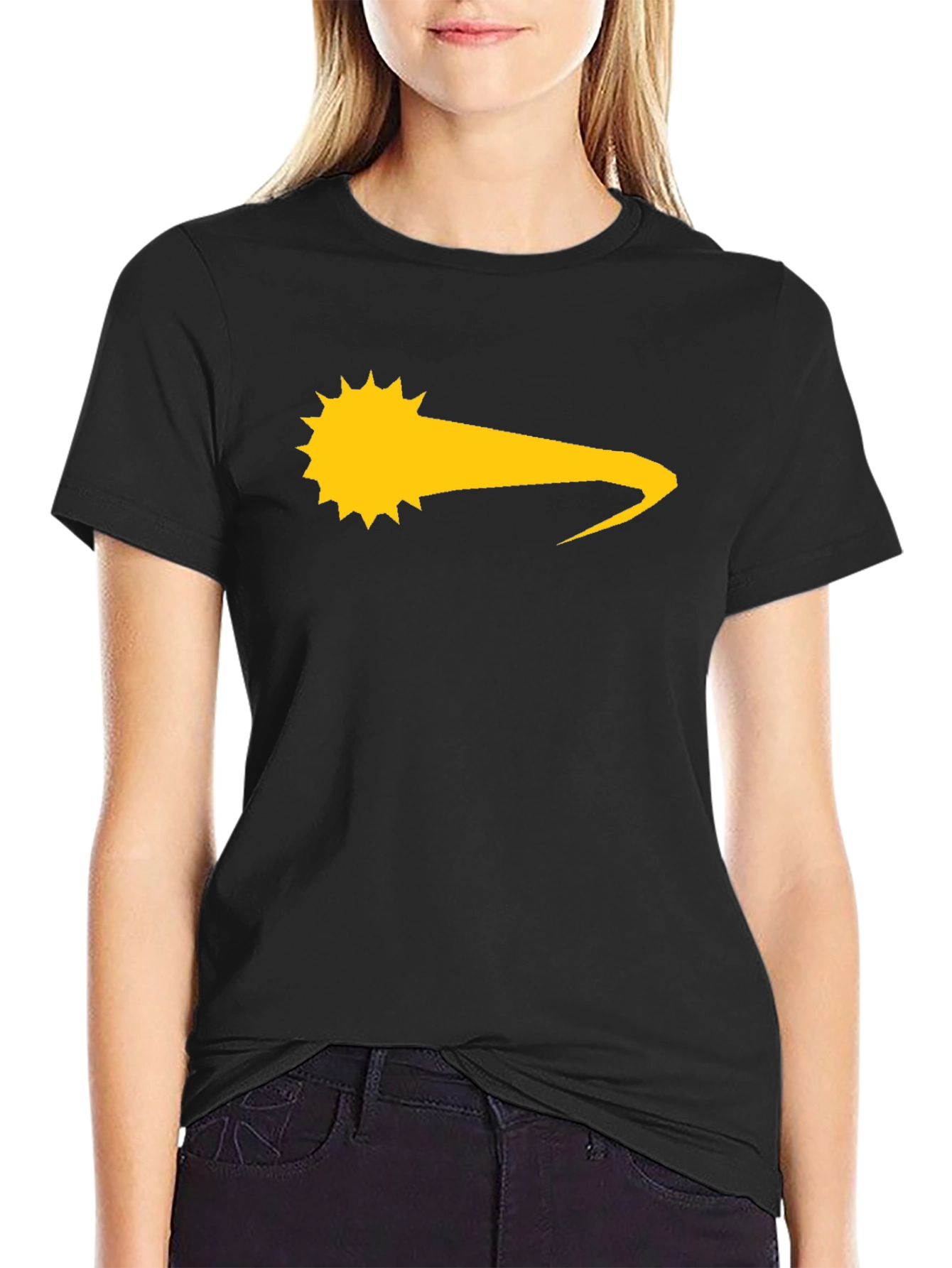 Black T-Shirt with Graphic Design