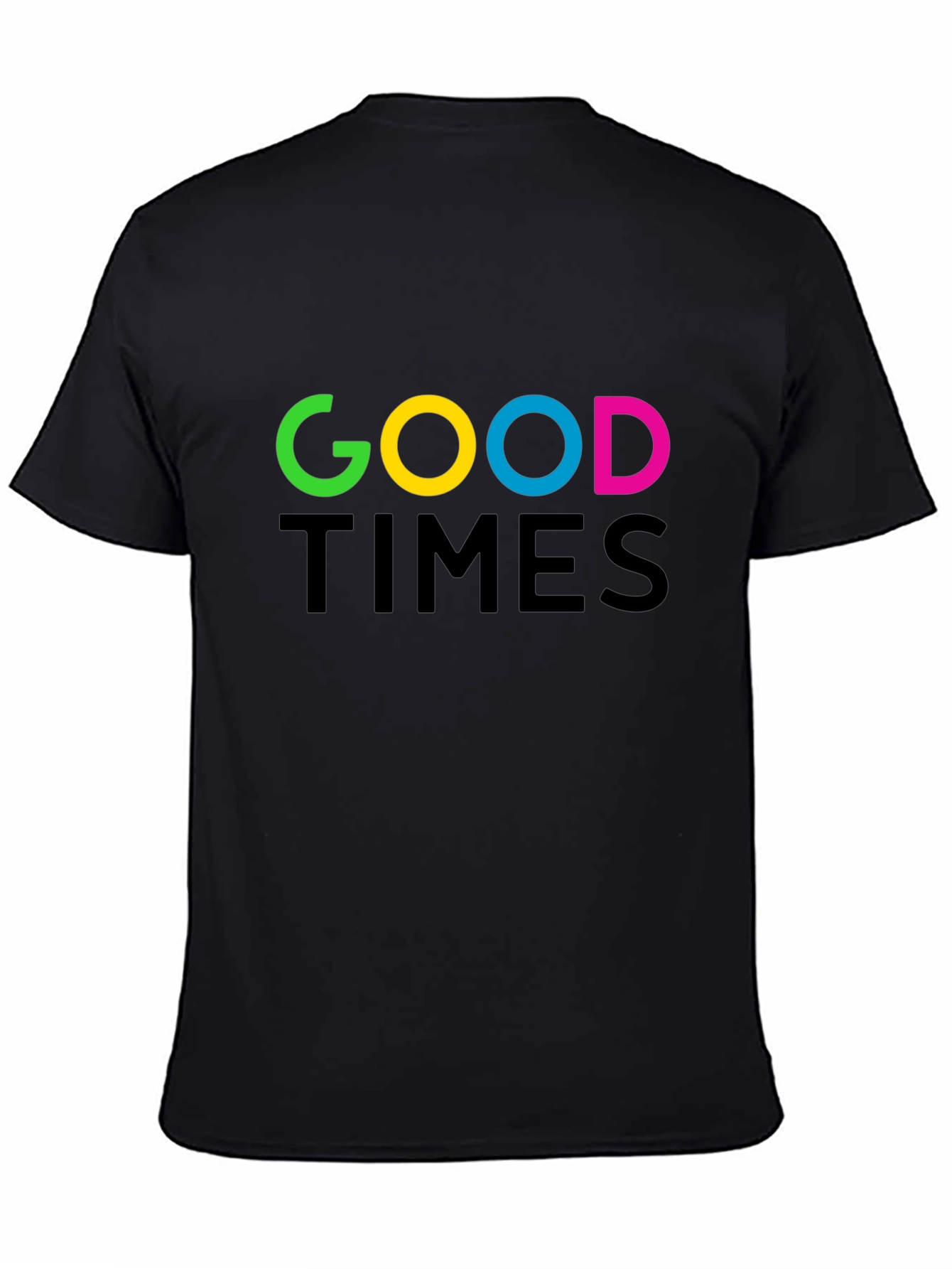 Good Times Graphic T-Shirt - Black Crew Neck Tee