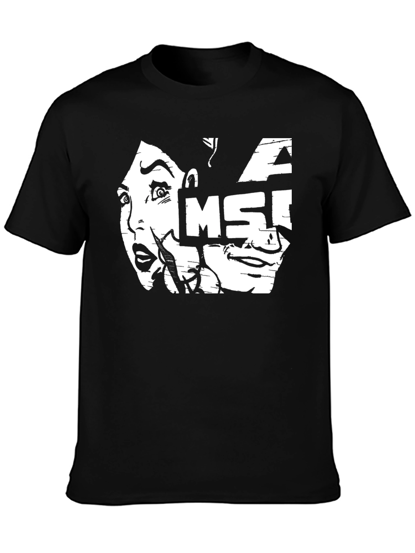 Disturbing Mindset MSI Graphic Print Black T-Shirt