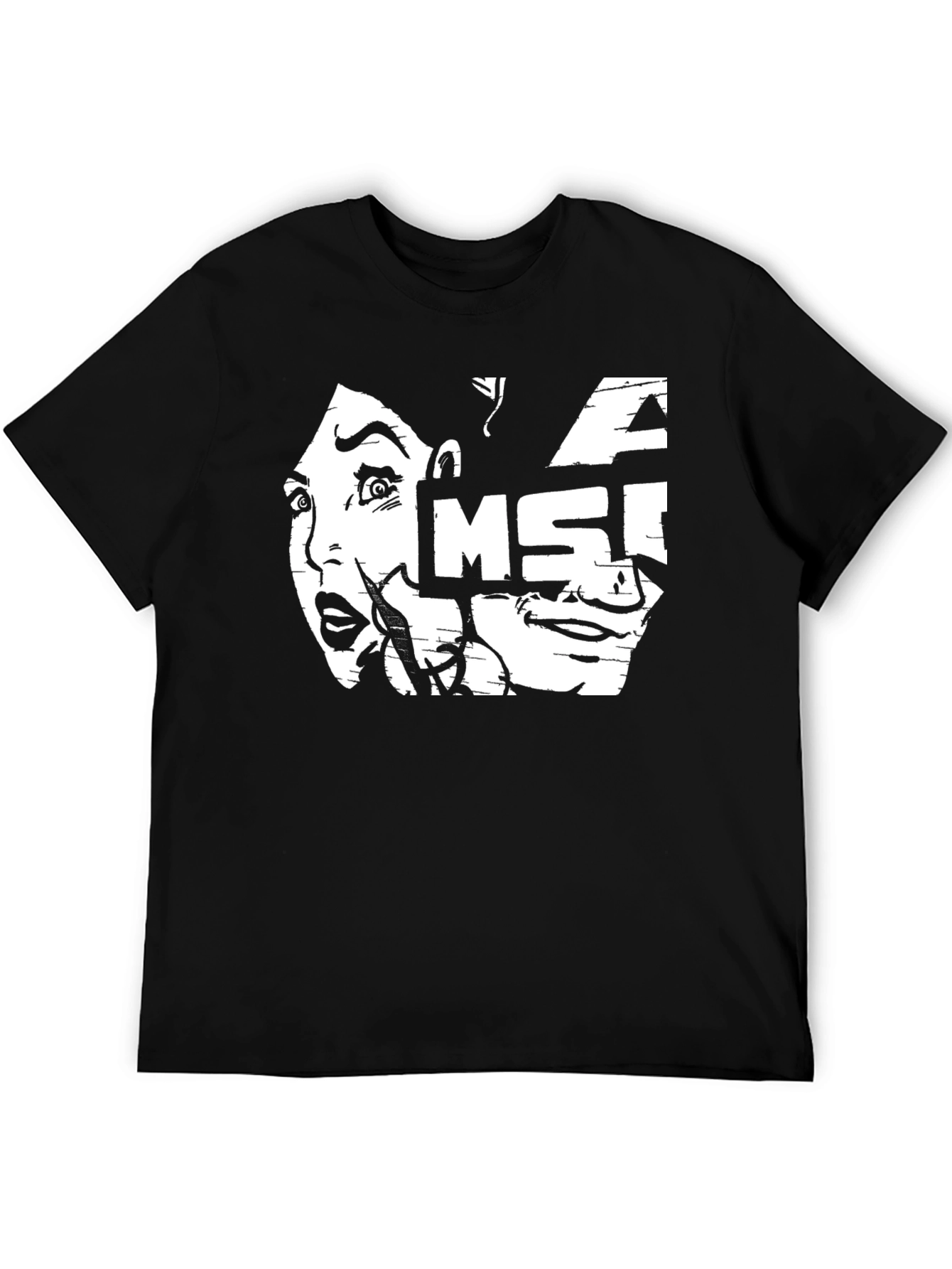Disturbing Mindset MSI Graphic Print Black T-Shirt