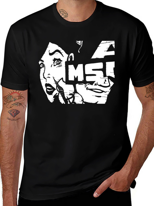 Disturbing Mindset MSI Graphic Print Black T-Shirt