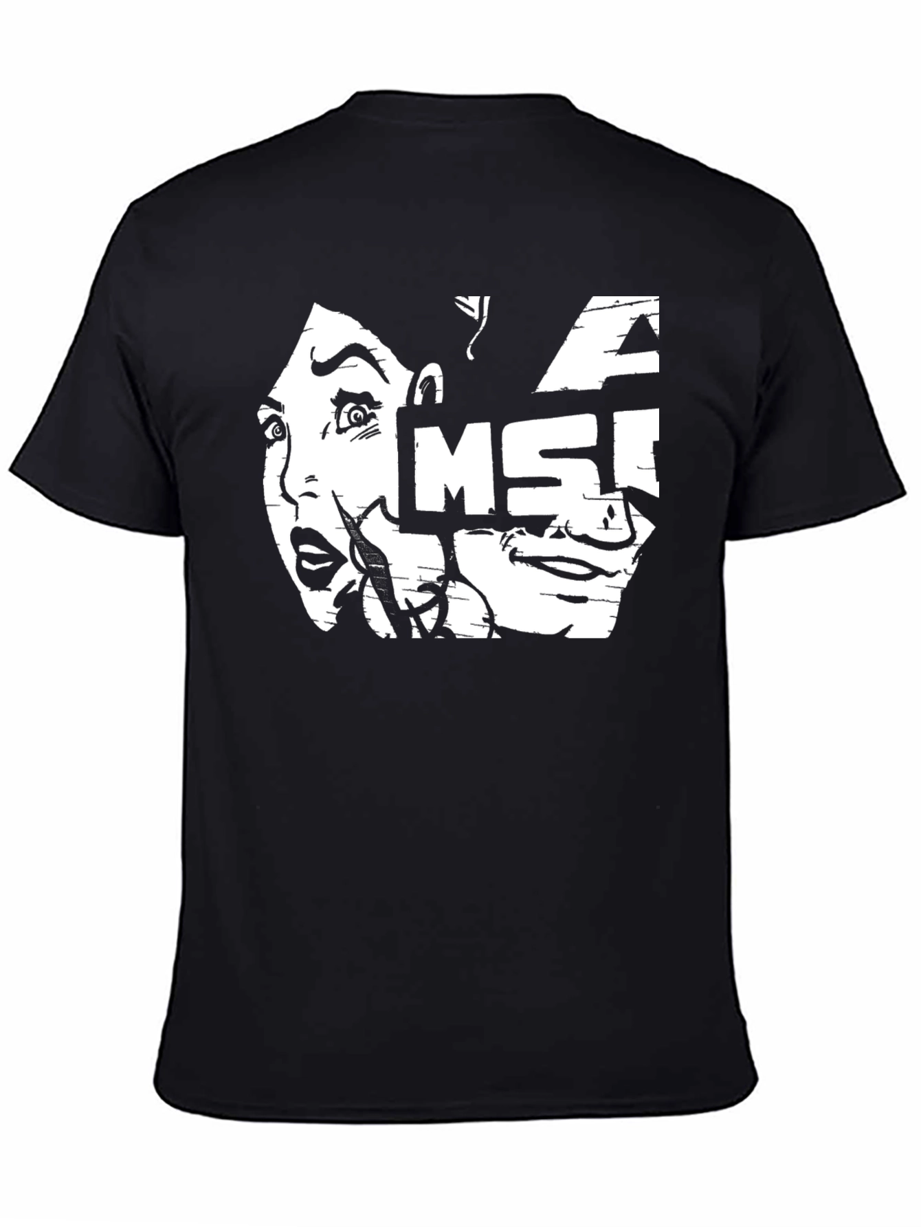 Disturbing Mindset MSI Graphic Print Black T-Shirt