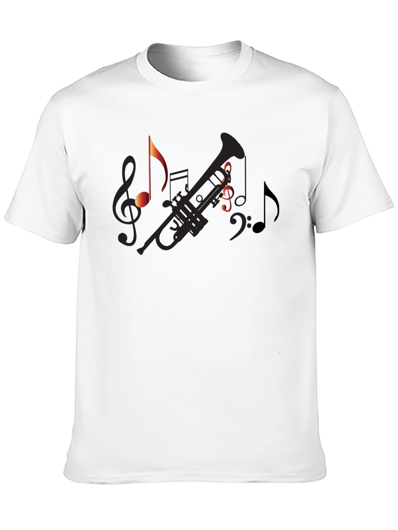 Musical Graphic Tee - Black Cotton T-Shirt