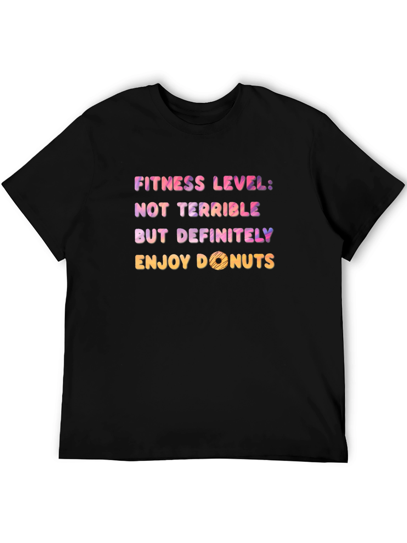 Funny Fitness Level Donuts Graphic Tee