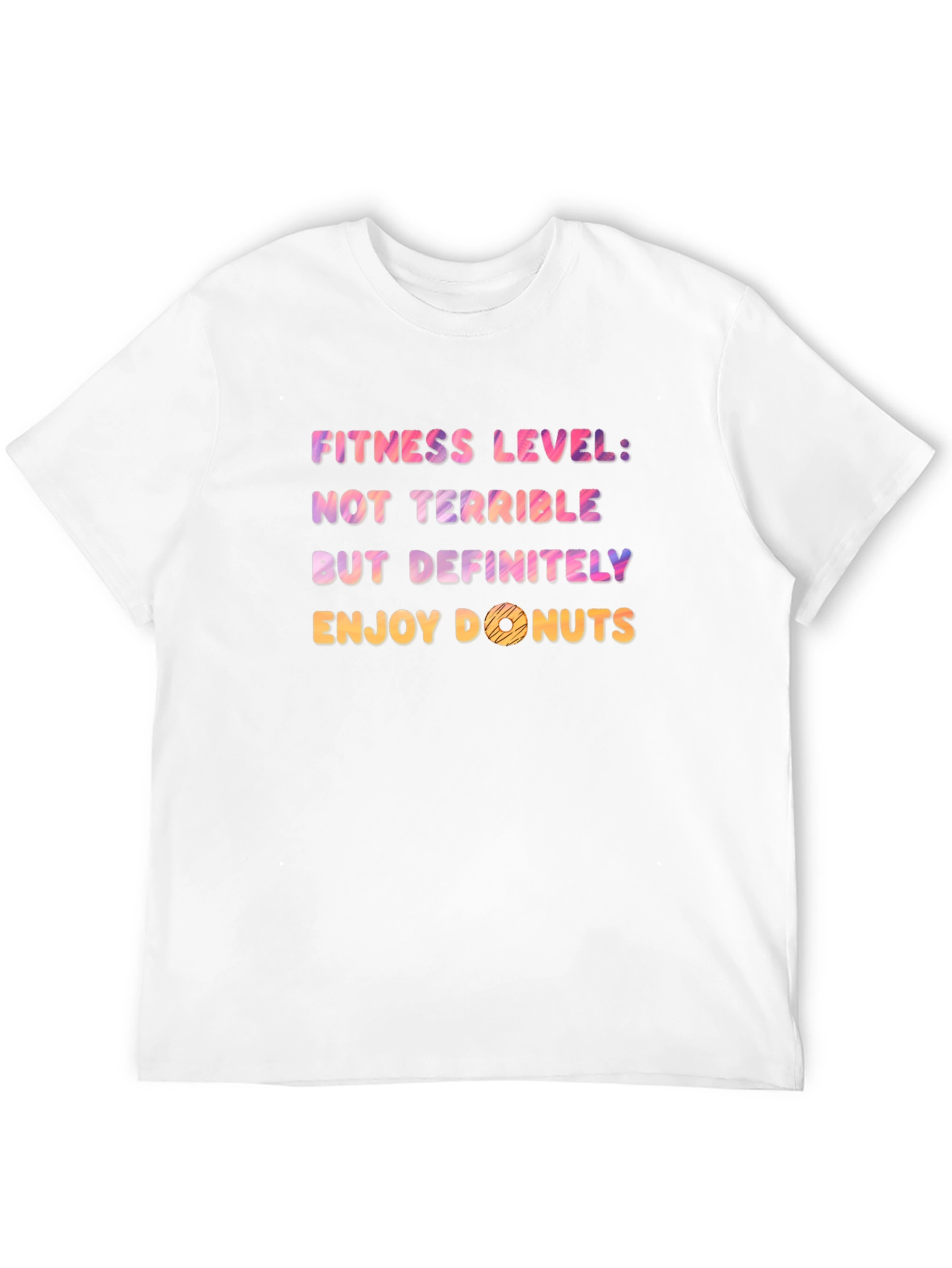 Funny Fitness Level Donuts Graphic Tee