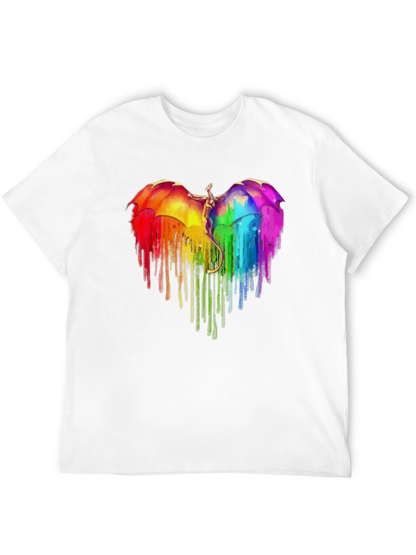 Rainbow Dragon Heart Graphic Tee