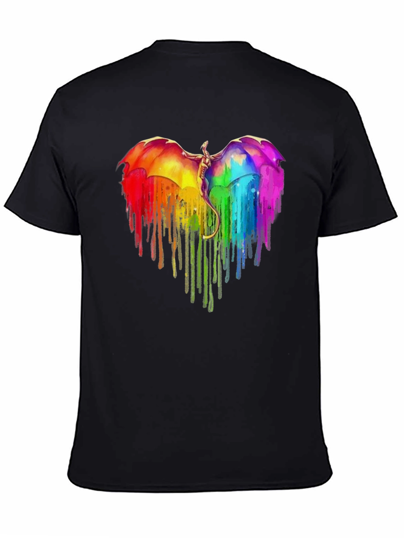 Rainbow Dragon Heart Graphic Tee