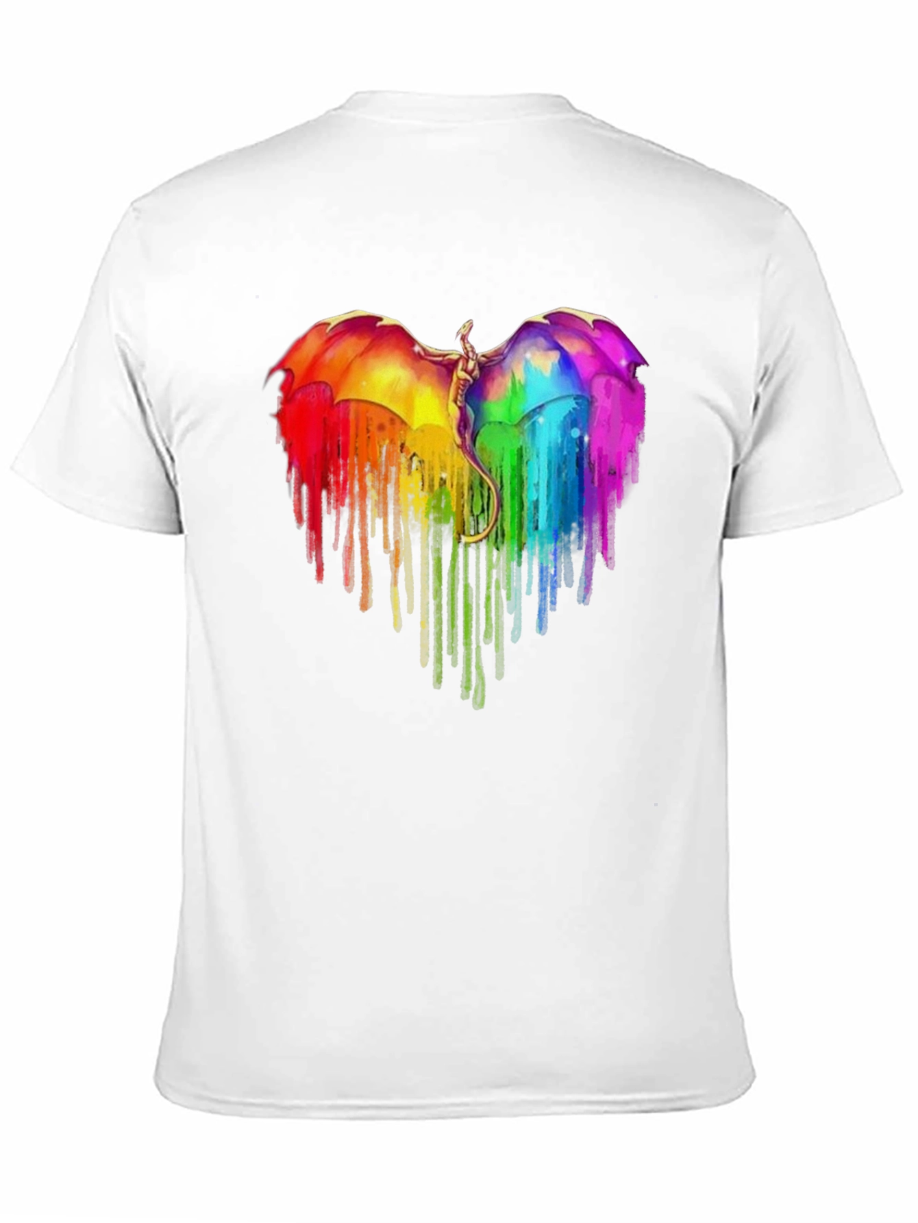 Rainbow Dragon Heart Graphic Tee