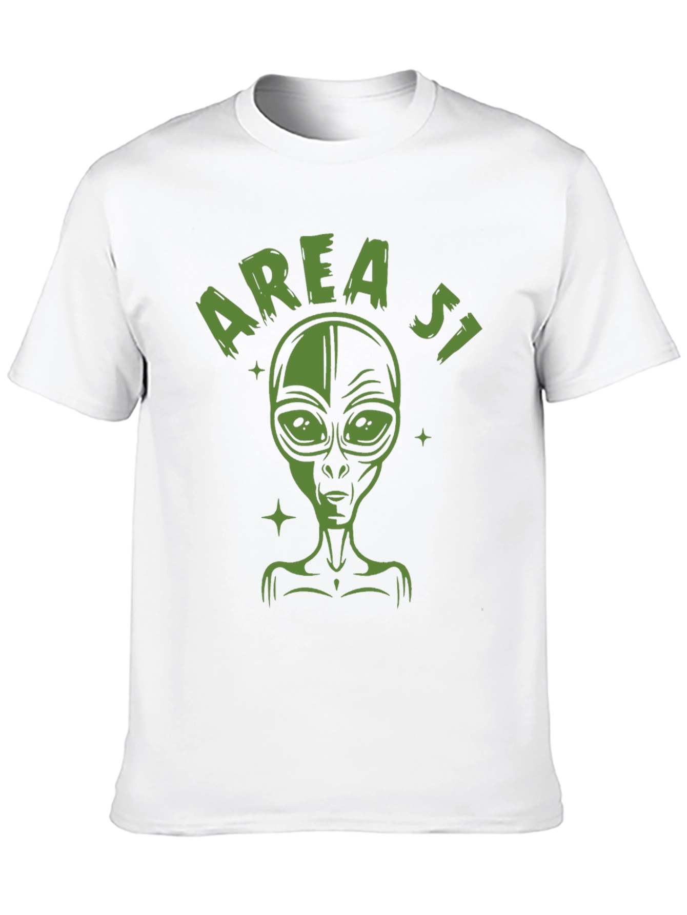 Area 51 Alien Graphic Tee - Black Cotton T-Shirt