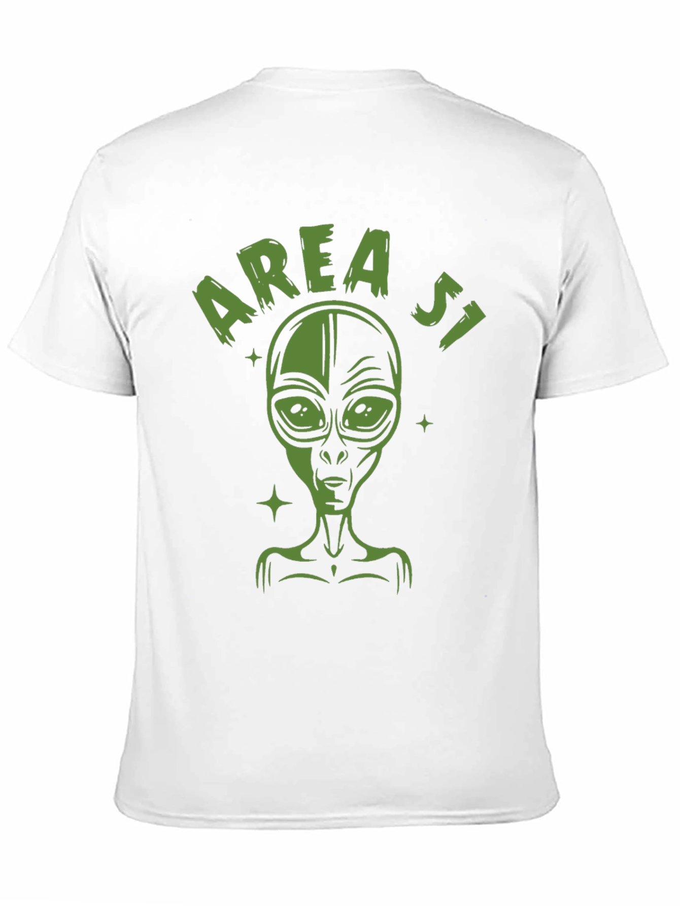 Area 51 Alien Graphic Tee - Black Cotton T-Shirt