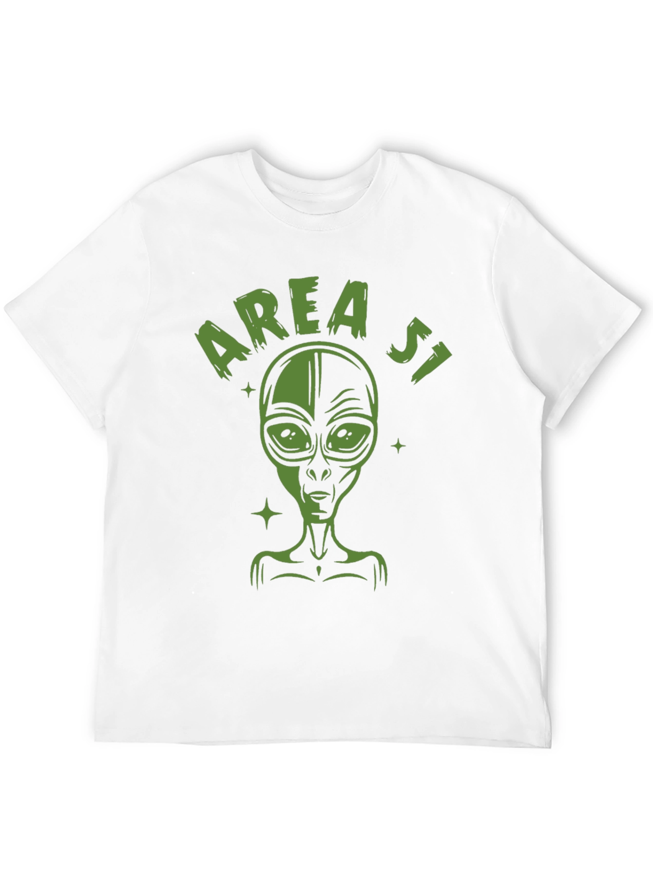Area 51 Alien Graphic Tee - Black Cotton T-Shirt