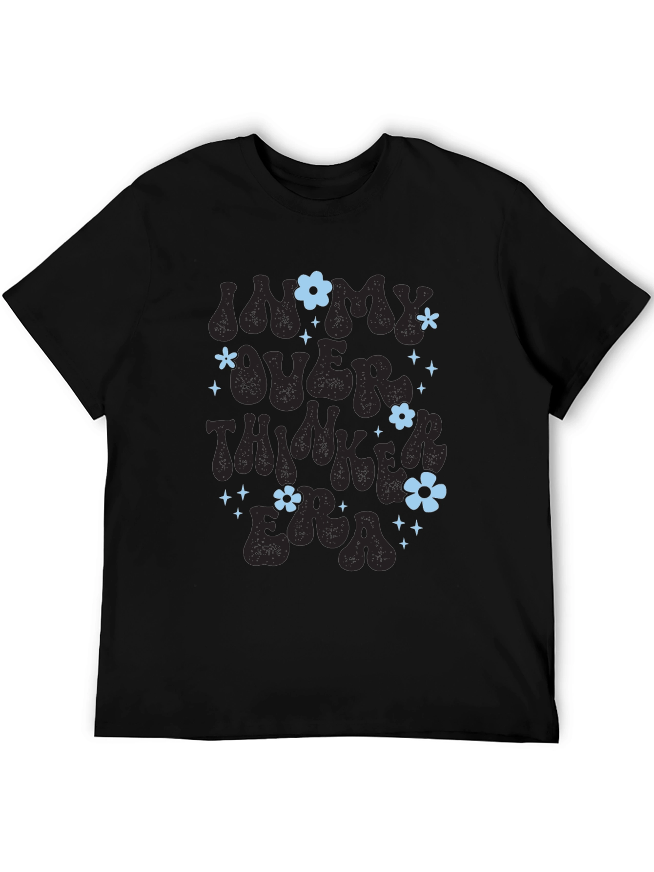 Overthinker Era Black T-Shirt