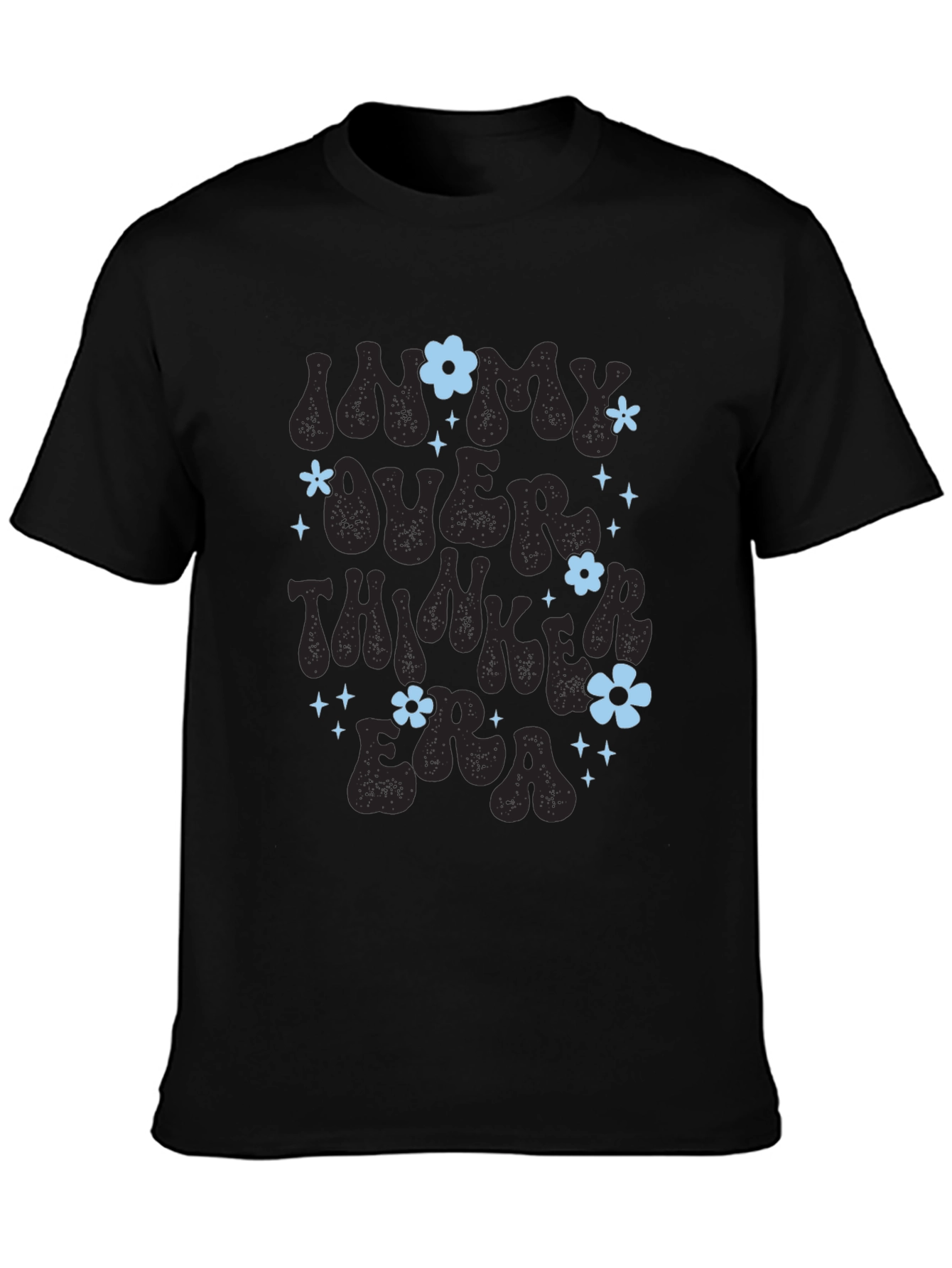 Overthinker Era Black T-Shirt