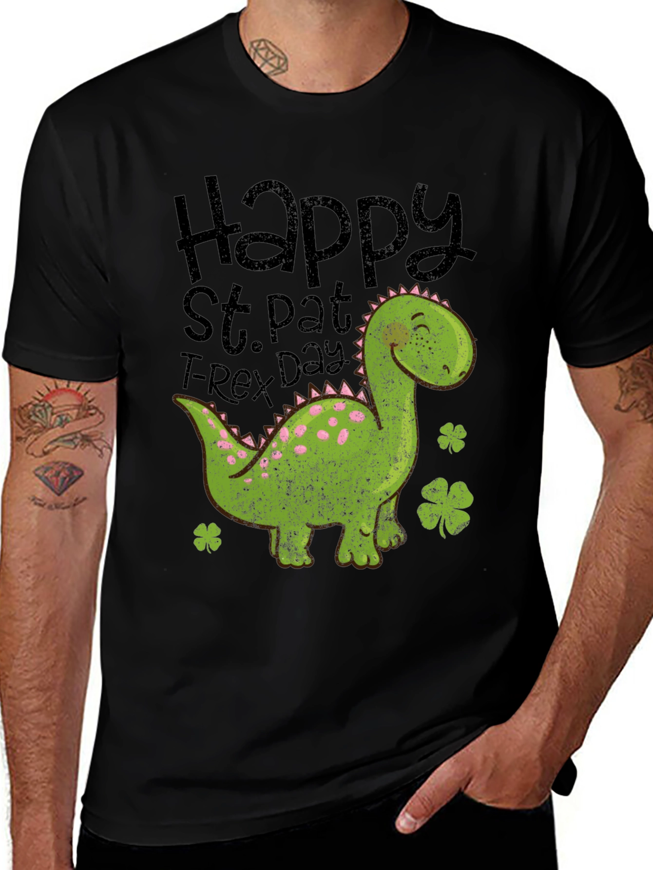 St. Pat T-Rex Day Shirt - Dinosaur Tee