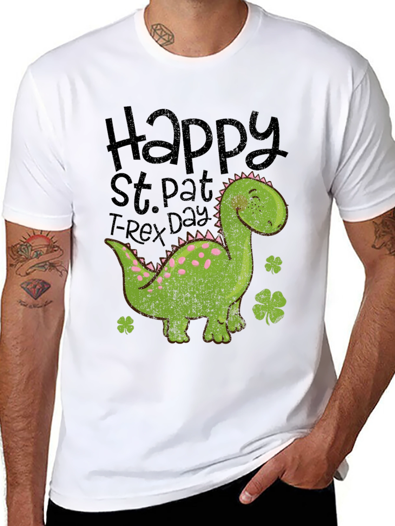 St. Pat T-Rex Day Shirt - Dinosaur Tee