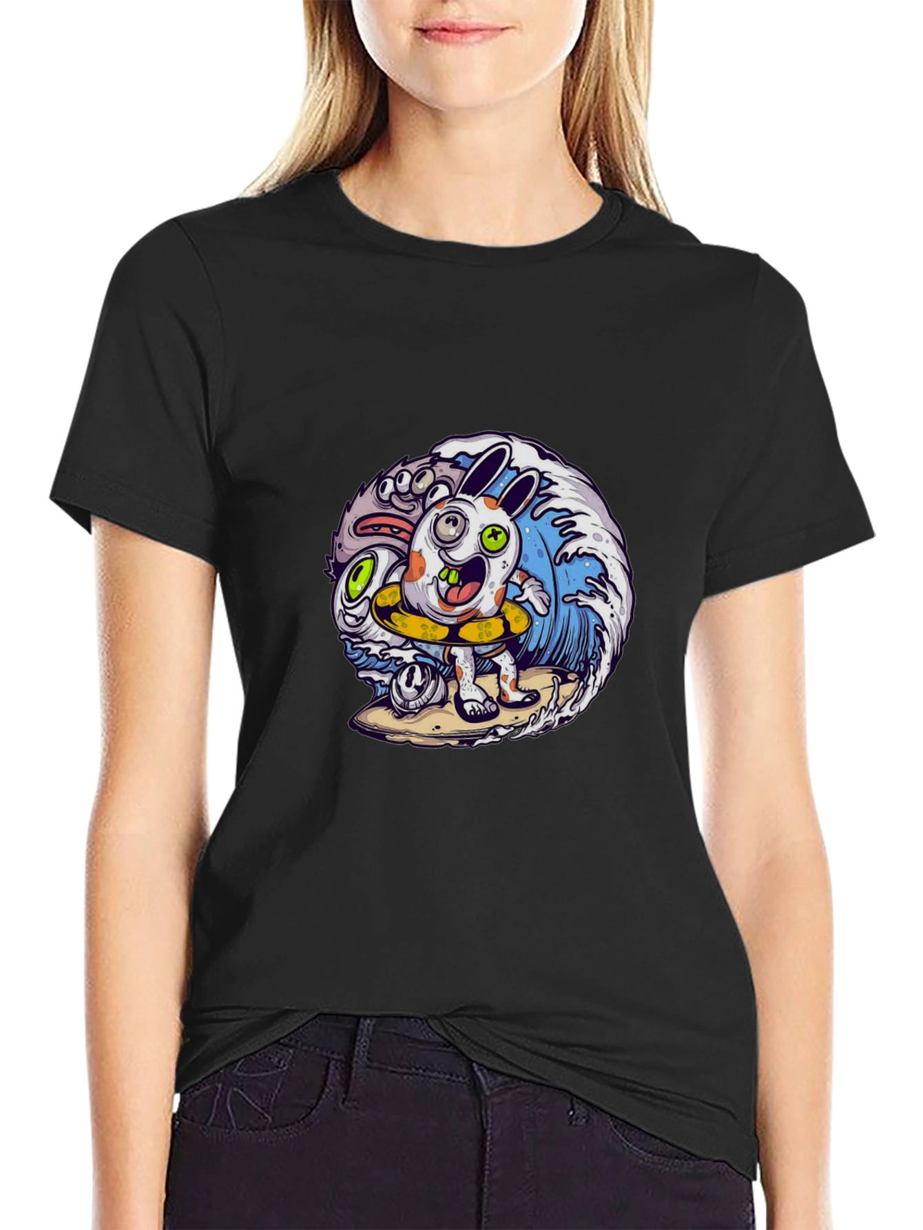Surfing Rabbit Graphic Tee