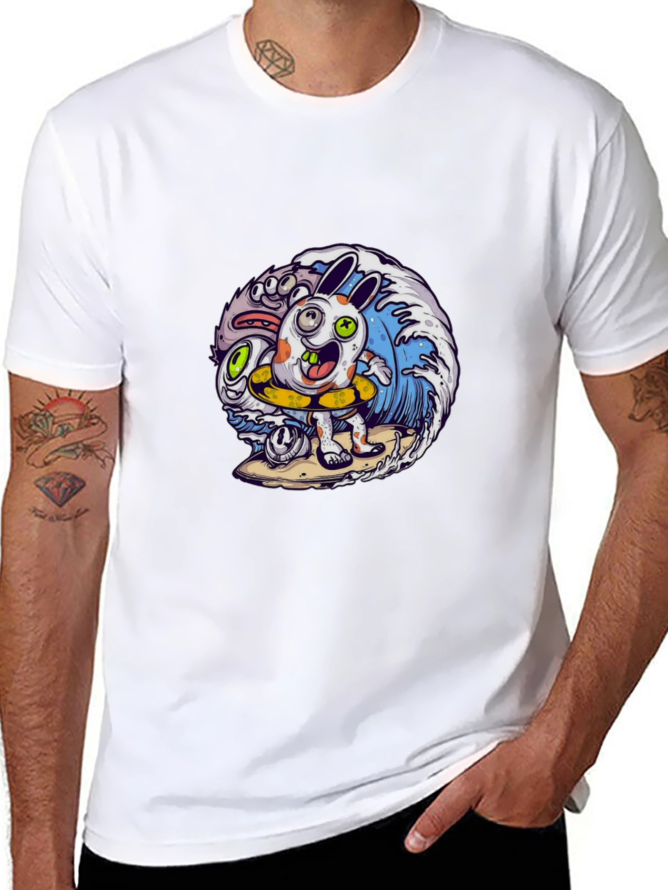 Surfing Rabbit Graphic Tee