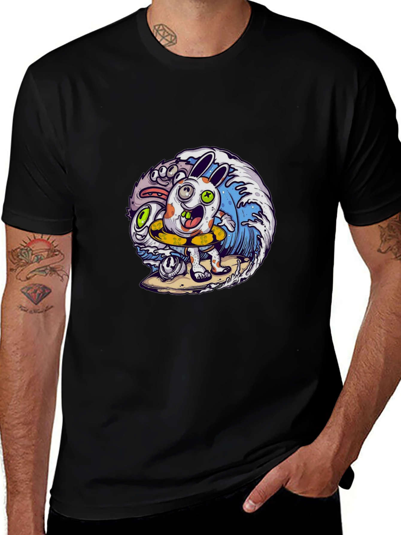 Surfing Rabbit Graphic Tee