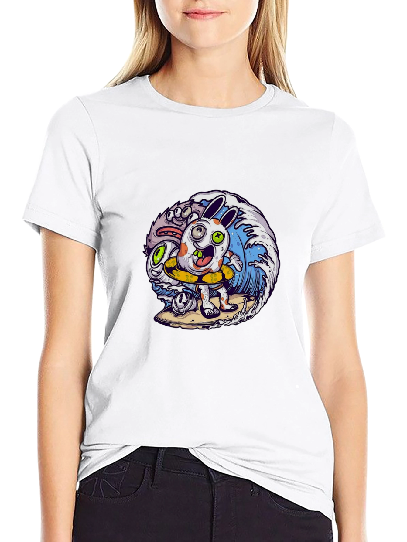 Surfing Rabbit Graphic Tee