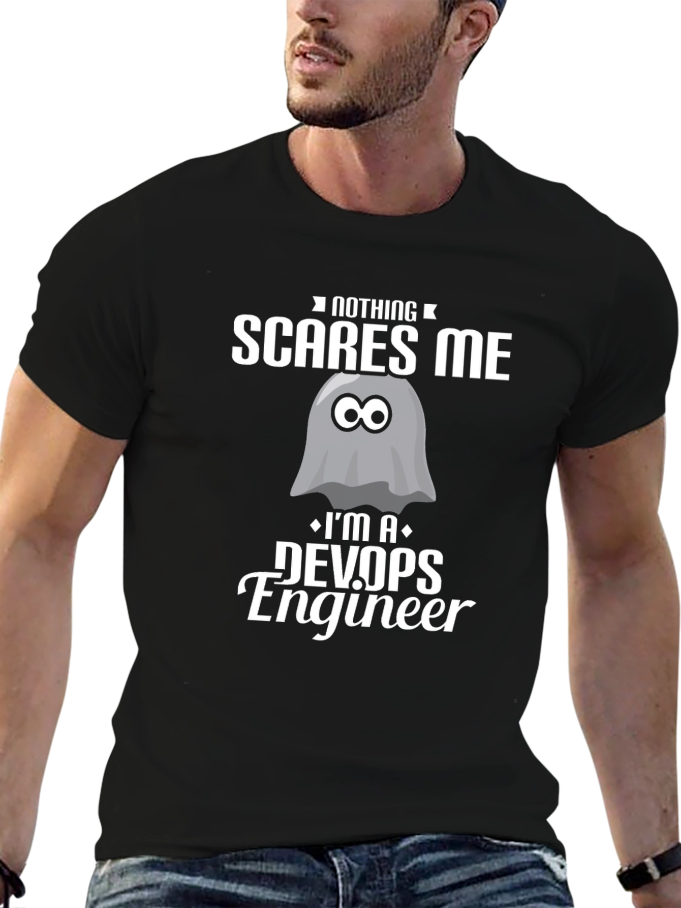 DevOps Engineer T-Shirt - Nothing Scares Me Graphic Tee