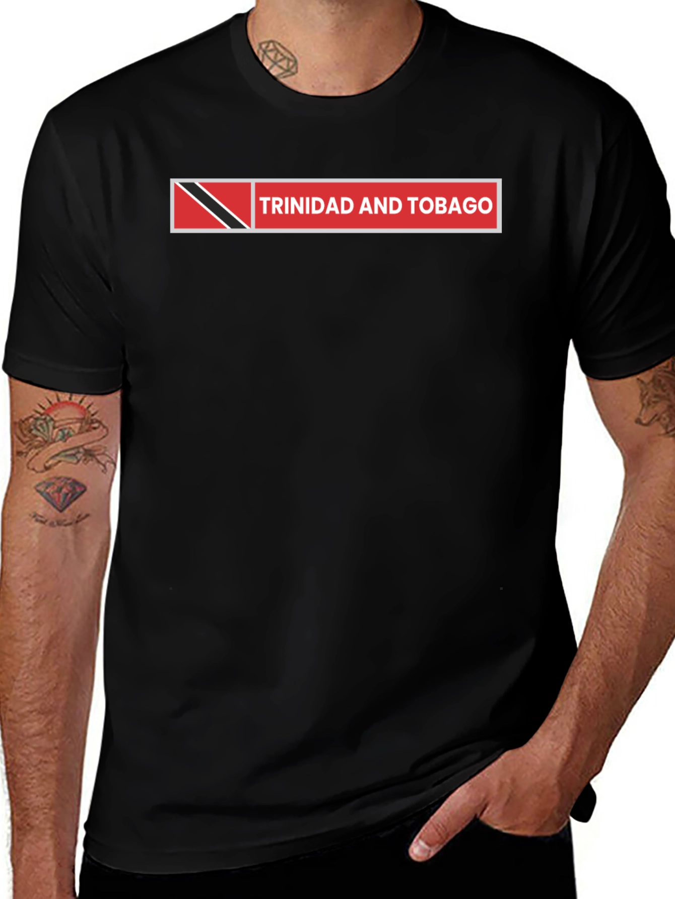 Trinidad and Tobago Flag T-Shirt Black