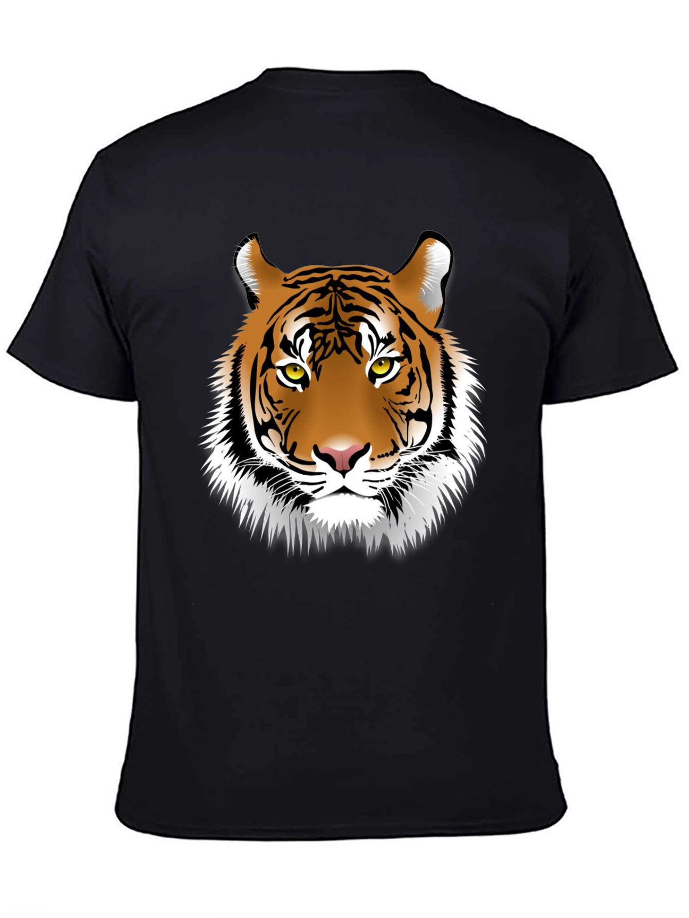 Tiger Graphic Tee - Black Cotton Blend T-Shirt