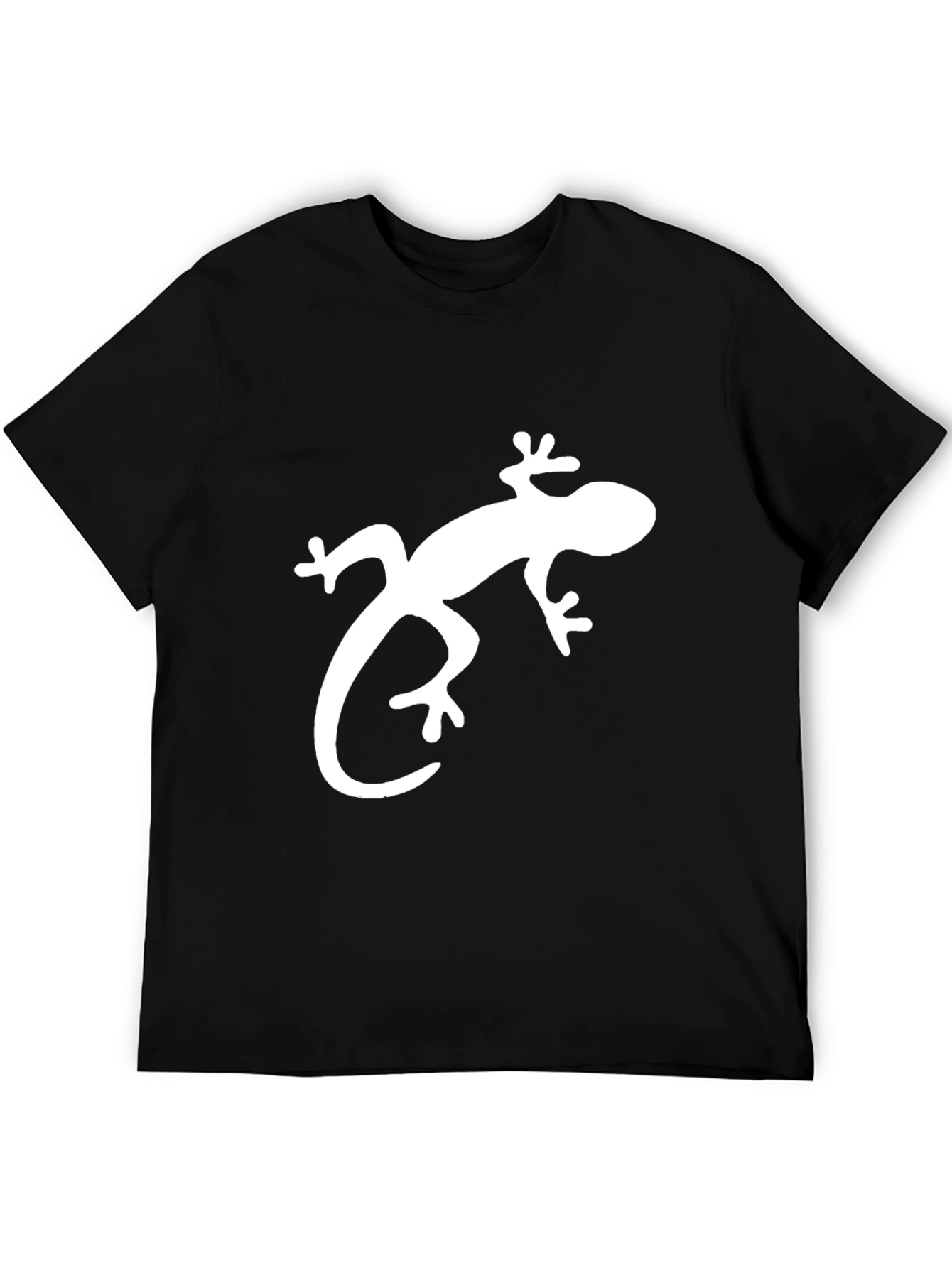 Lizard Graphic Tee - Black Cotton T-Shirt