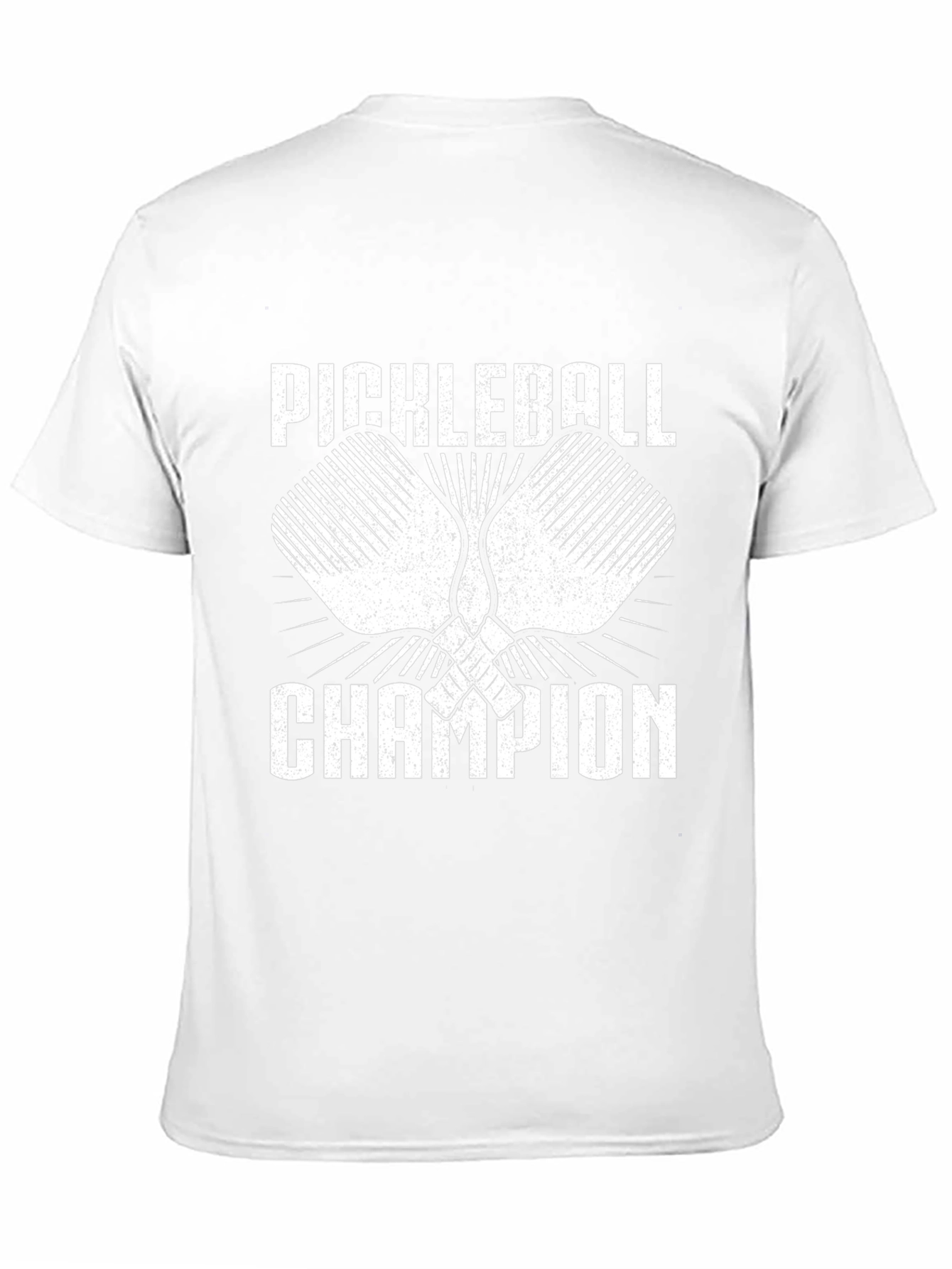 Pickleball Champion Graphic Tee - Black Cotton Shirt