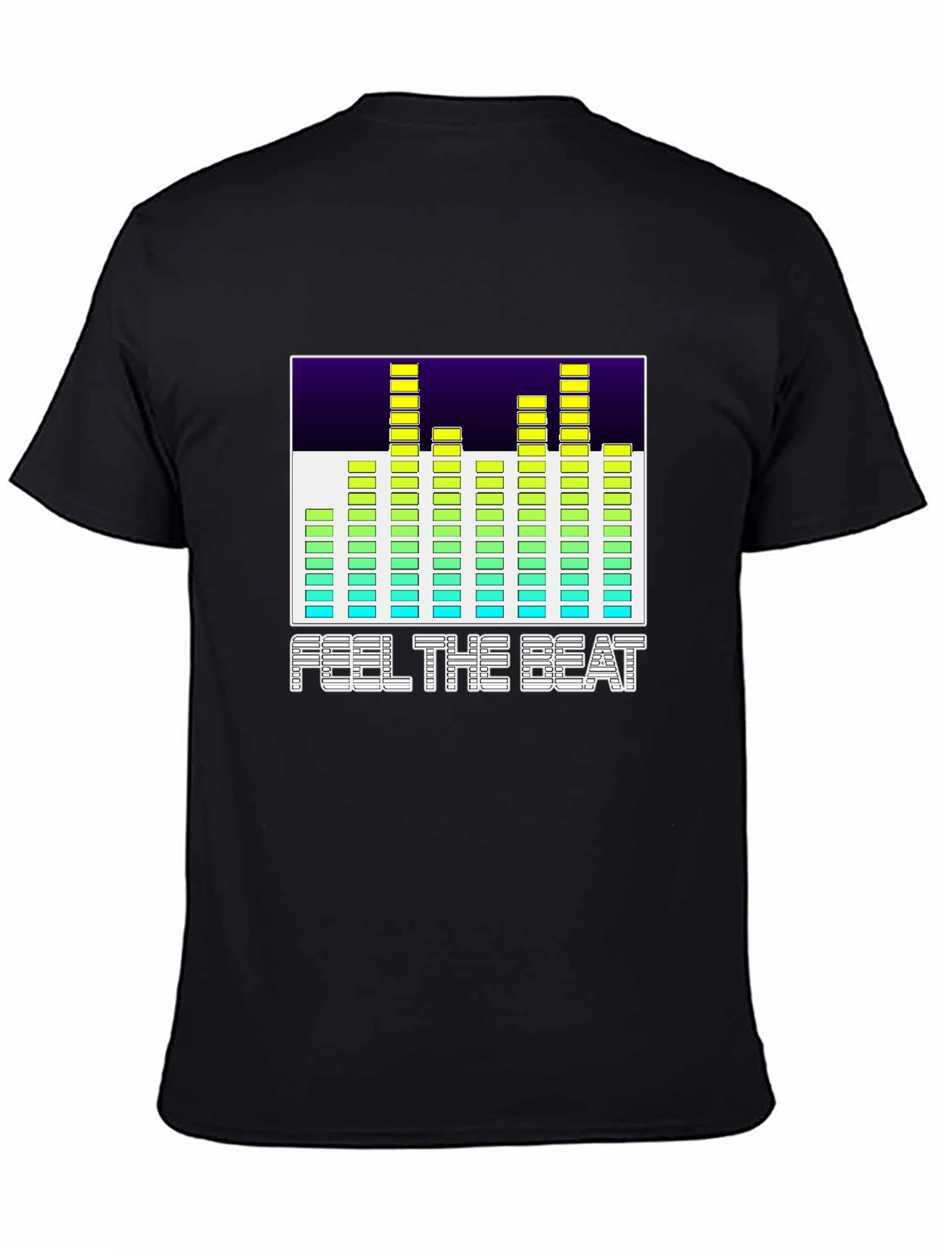 Feel The Beat Graphic Black T-Shirt