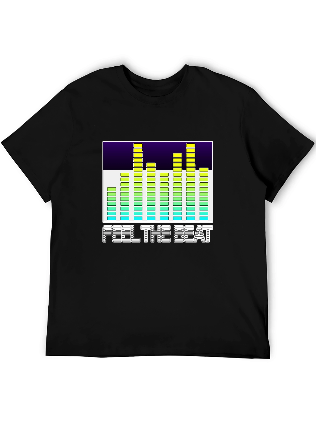 Feel The Beat Graphic Black T-Shirt