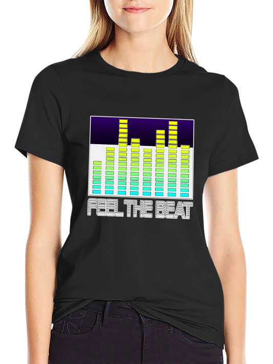 Feel The Beat Graphic Black T-Shirt