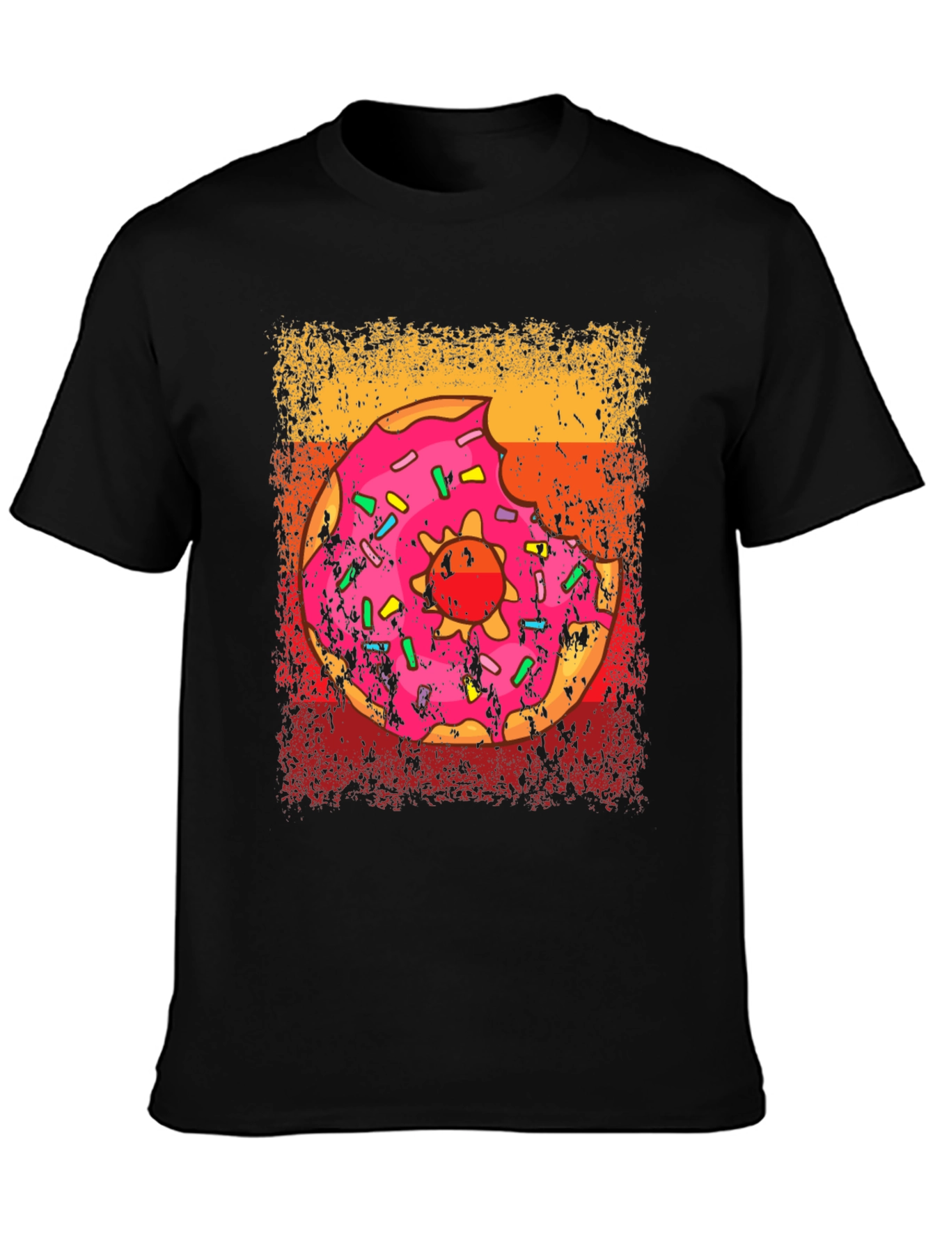 Donut Glazed Sprinkled Graphic T-Shirt