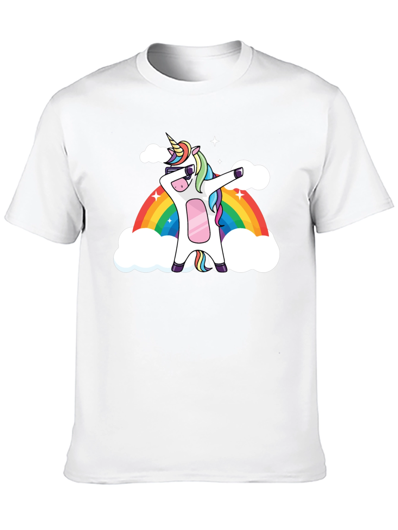 Unicorn Dab Rainbow Graphic T-Shirt