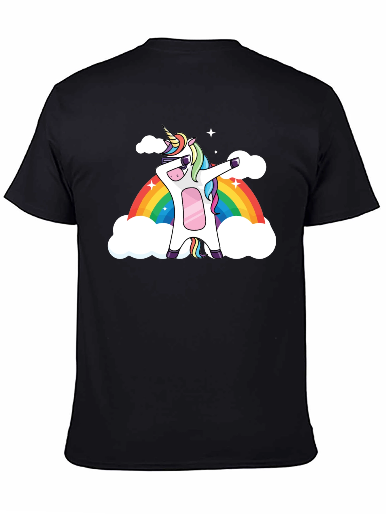 Unicorn Dab Rainbow Graphic T-Shirt
