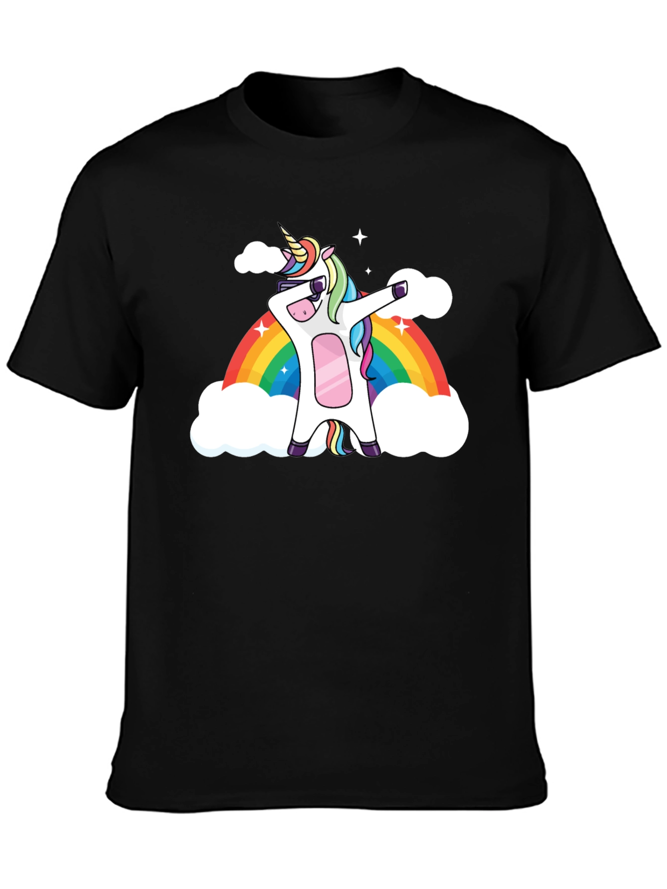 Unicorn Dab Rainbow Graphic T-Shirt