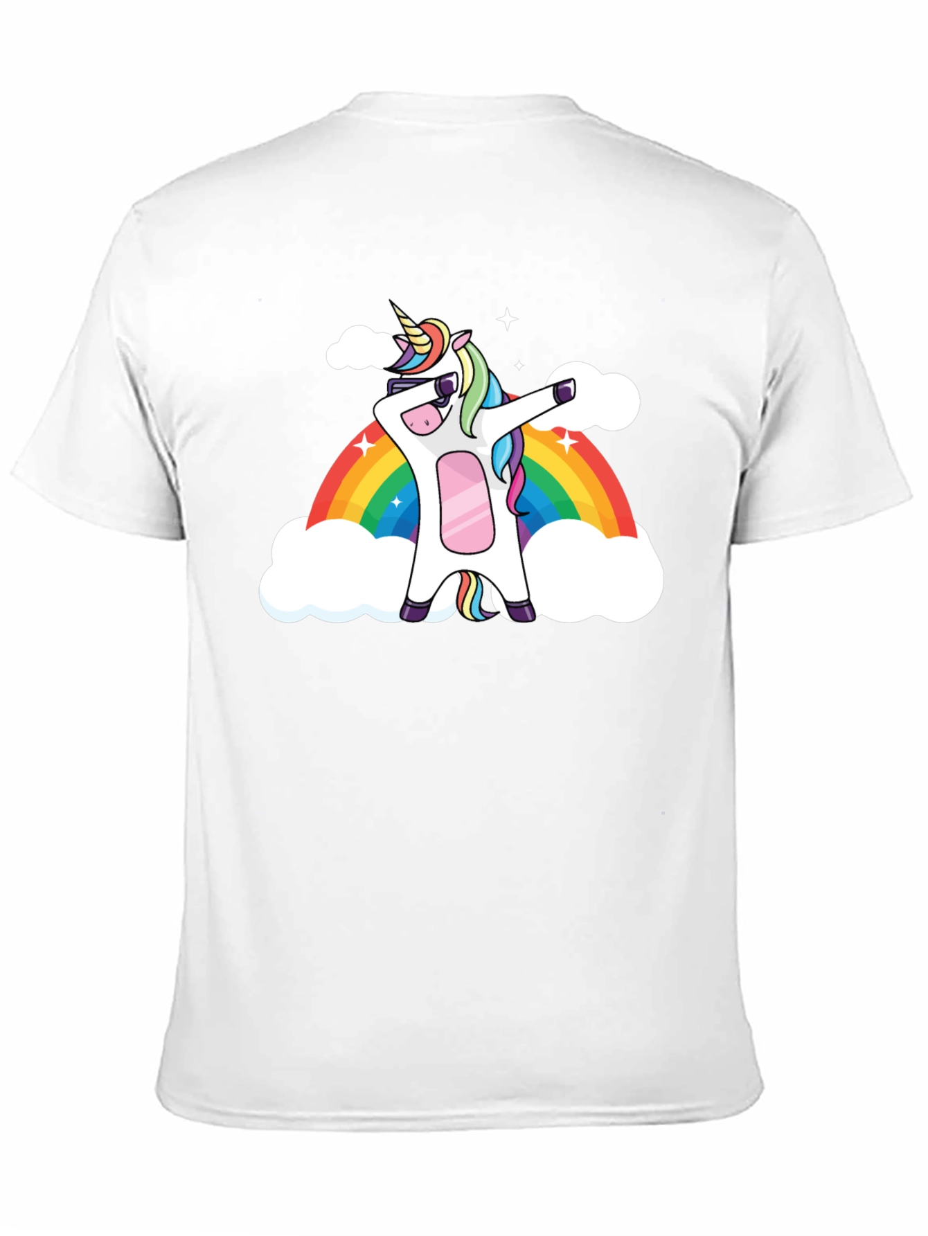 Unicorn Dab Rainbow Graphic T-Shirt