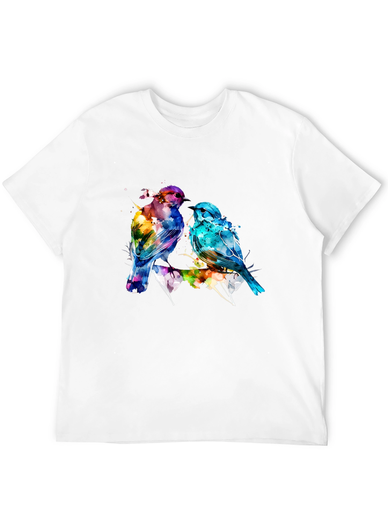 Watercolor Bird Print Tee
