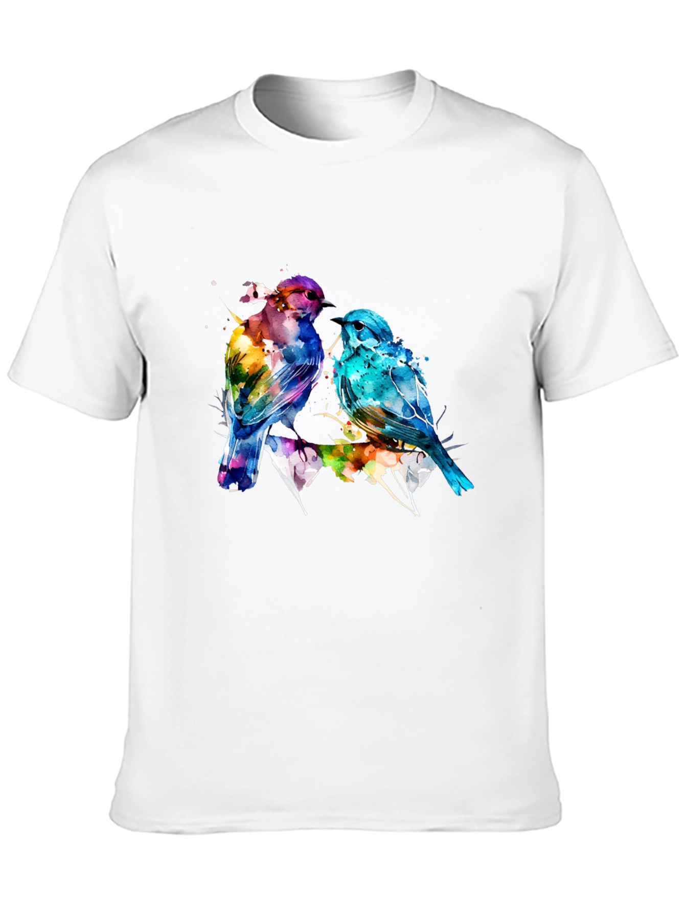 Watercolor Bird Print Tee