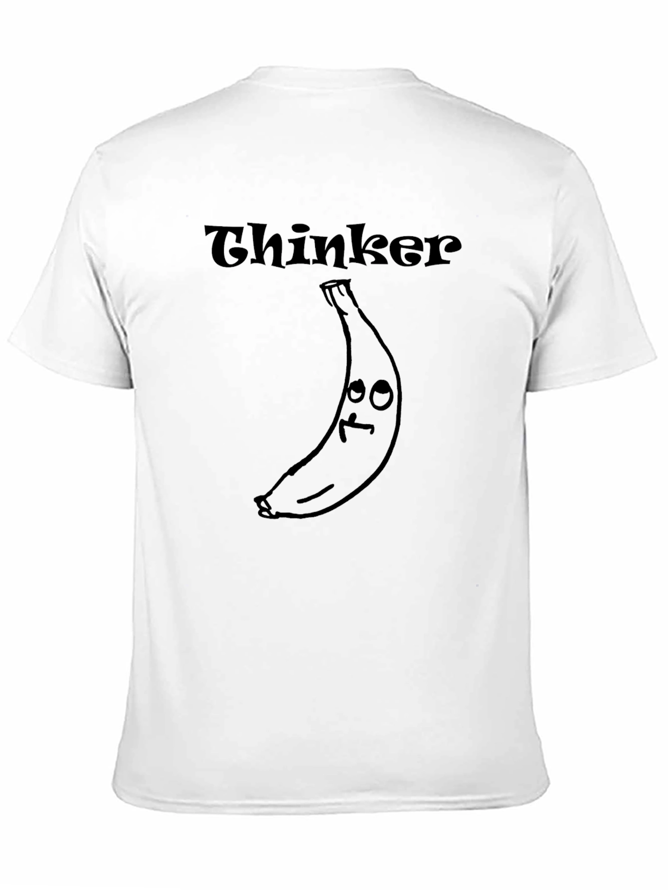 Thinker Banana Graphic Black T-Shirt