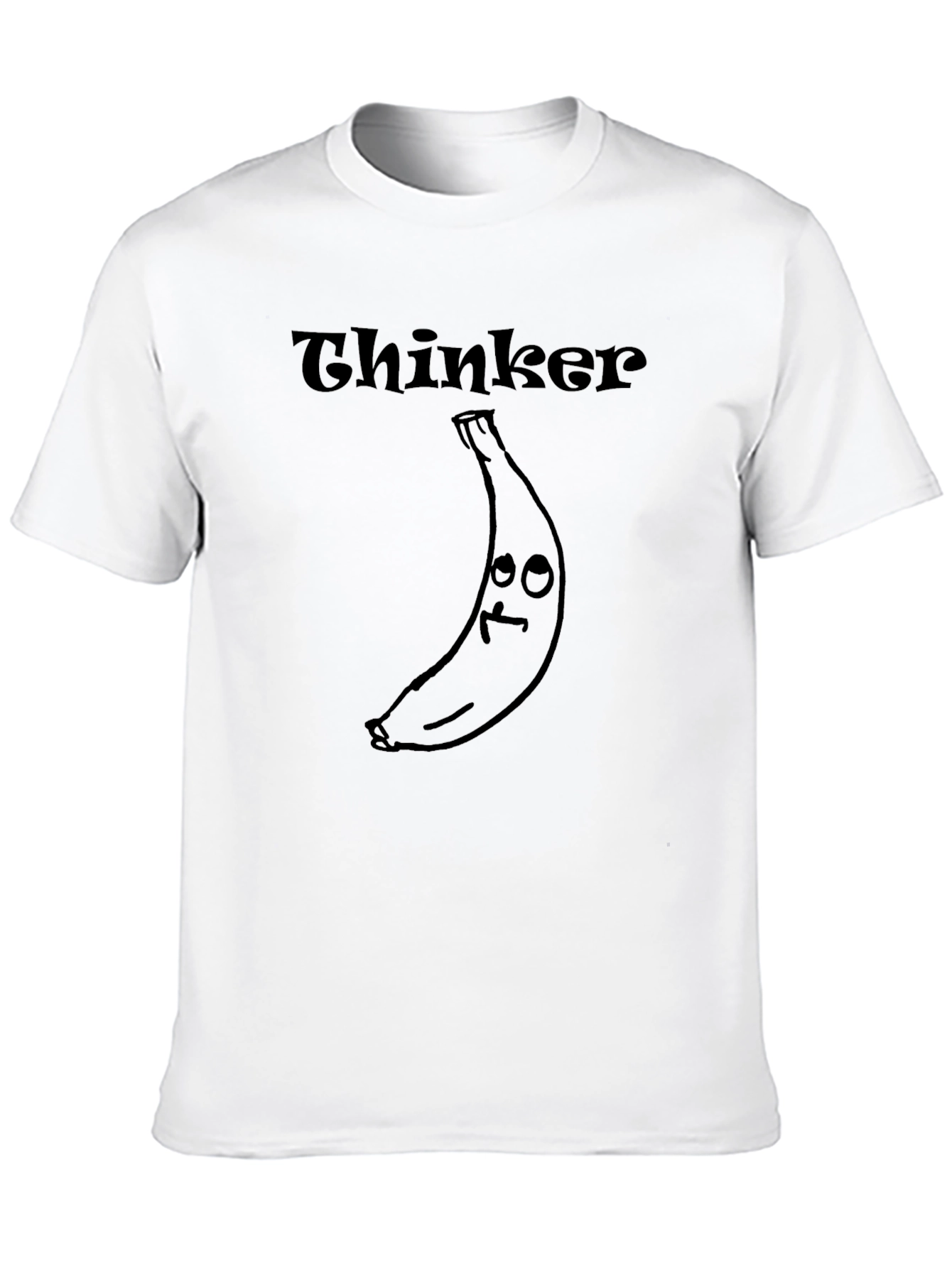 Thinker Banana Graphic Black T-Shirt
