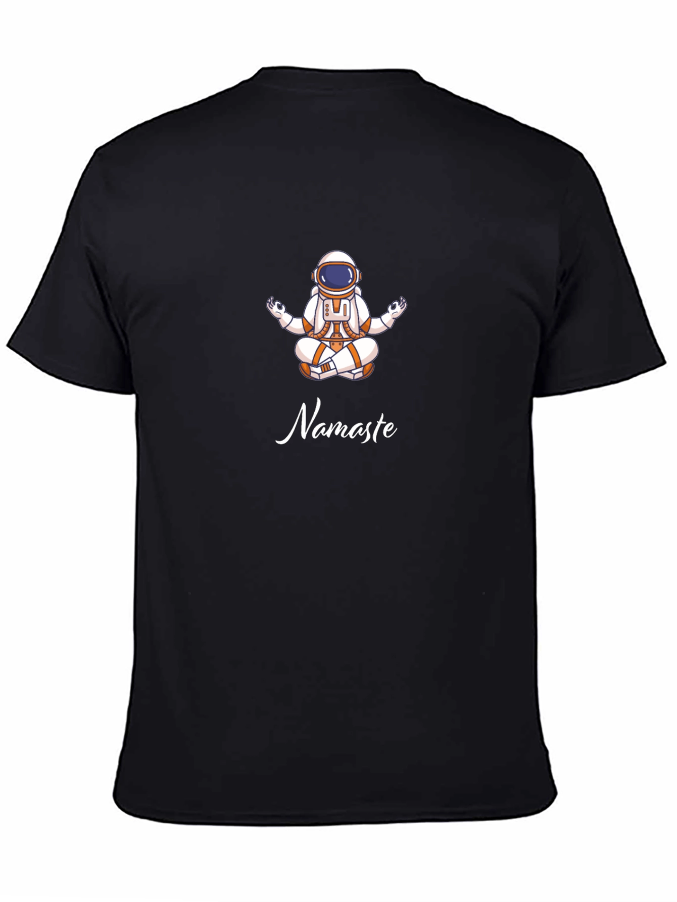 Astronaut Namaste Graphic T-Shirt - Black