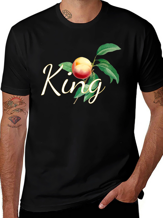 King Peach Graphic T-Shirt - Black