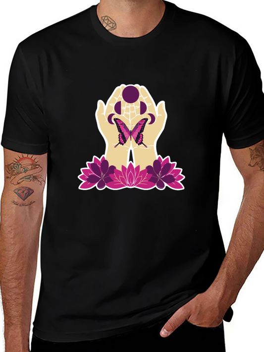 Butterfly Moon Hands Graphic Tee