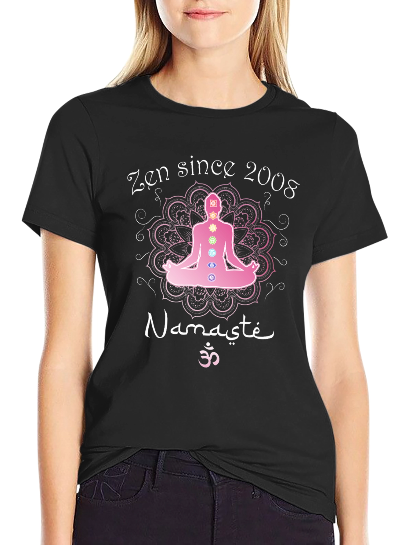 Zen Since 2008 Namaste Chakra Meditation T-Shirt